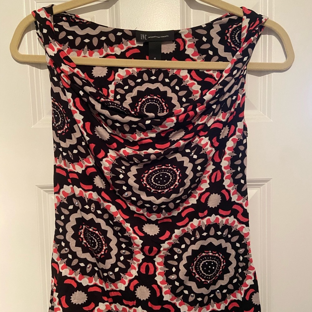 INC International Suzani print top Medium